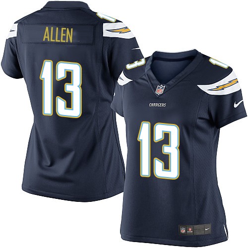 Women's Elite Keenan Allen Nike Jersey Navy Blue Home - #13 NFL Los Angeles Chargers